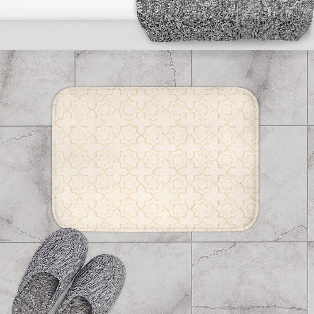 Bria Katherine Decorative Cream Bath Mat