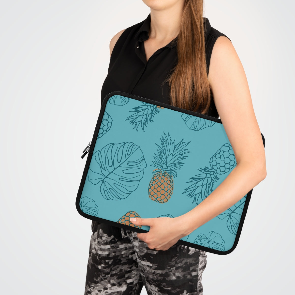 Bria Katherine Pineapple Print Laptop Sleeve