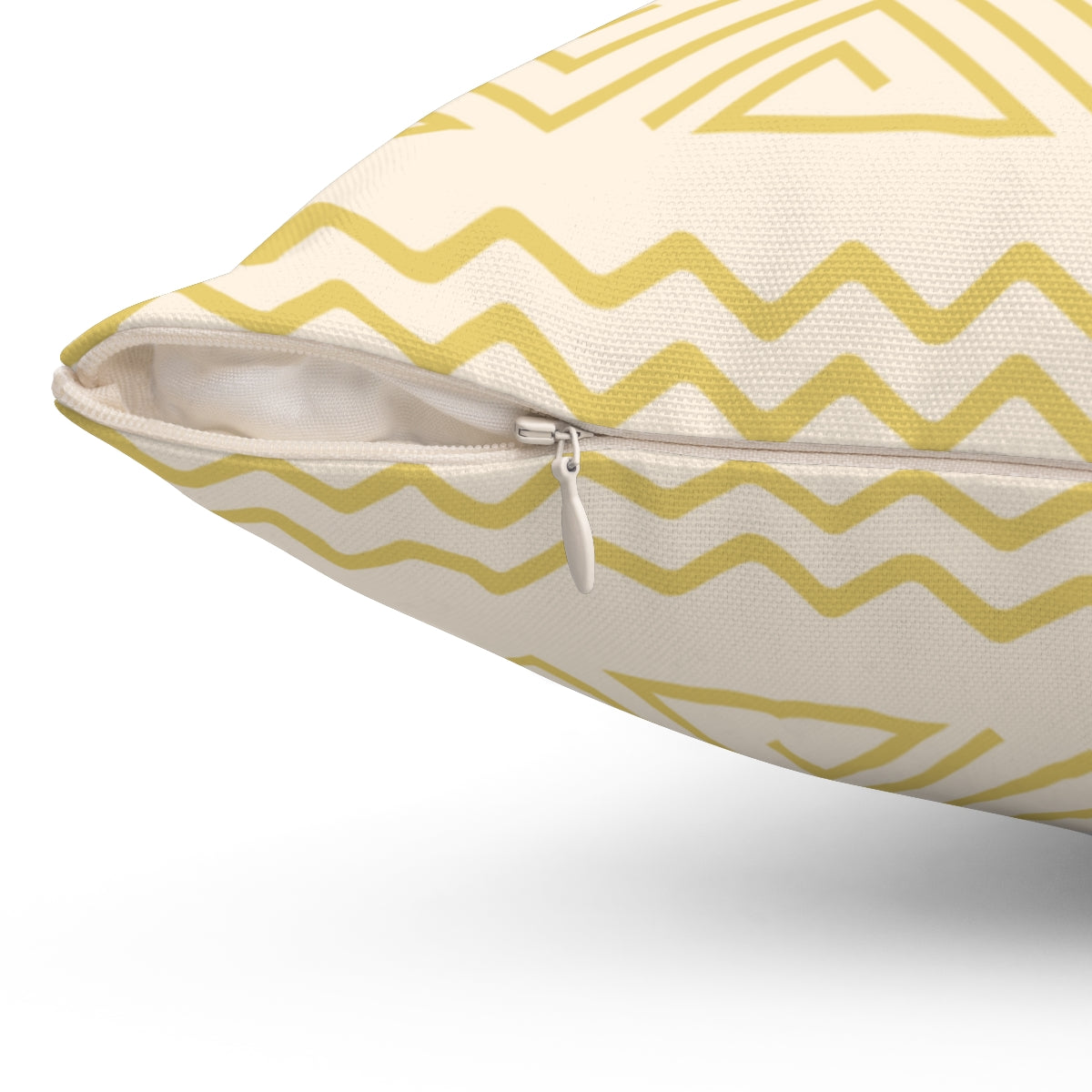 Bria Katherine Yellow Spun Polyester Square Pillow