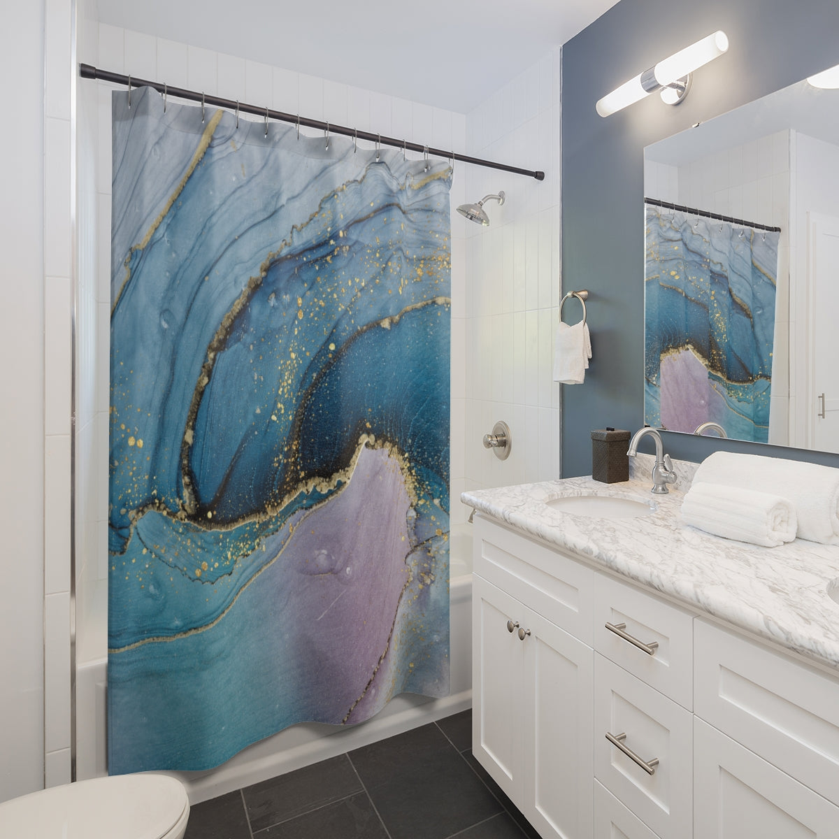 Bria Katherine Abstract Water Shower Curtain