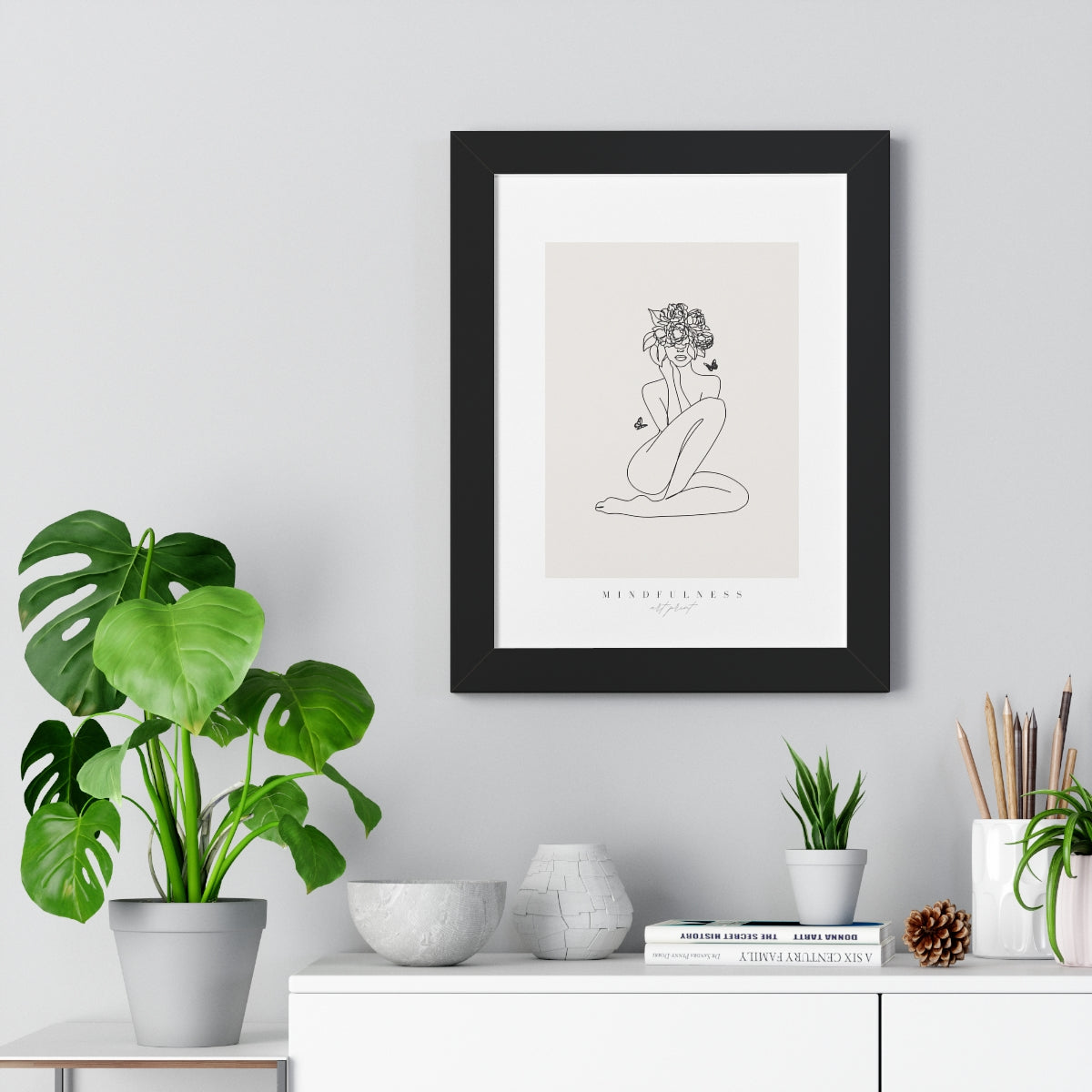 Bria Katherine  Mindfulness Framed Vertical Poster