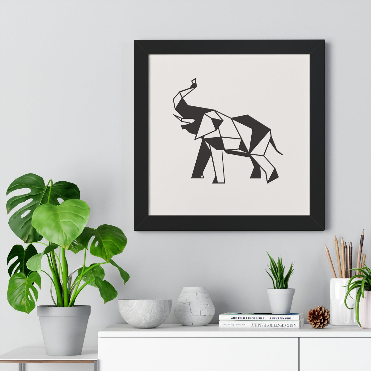 Bria Katherine Framed Horizontal Elephant Poster