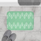 Bra Katherine Mint Green Leaf Print Bath Mat