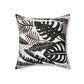 Bria Katherine Decorative Black & Tan Leaf Print Pillow