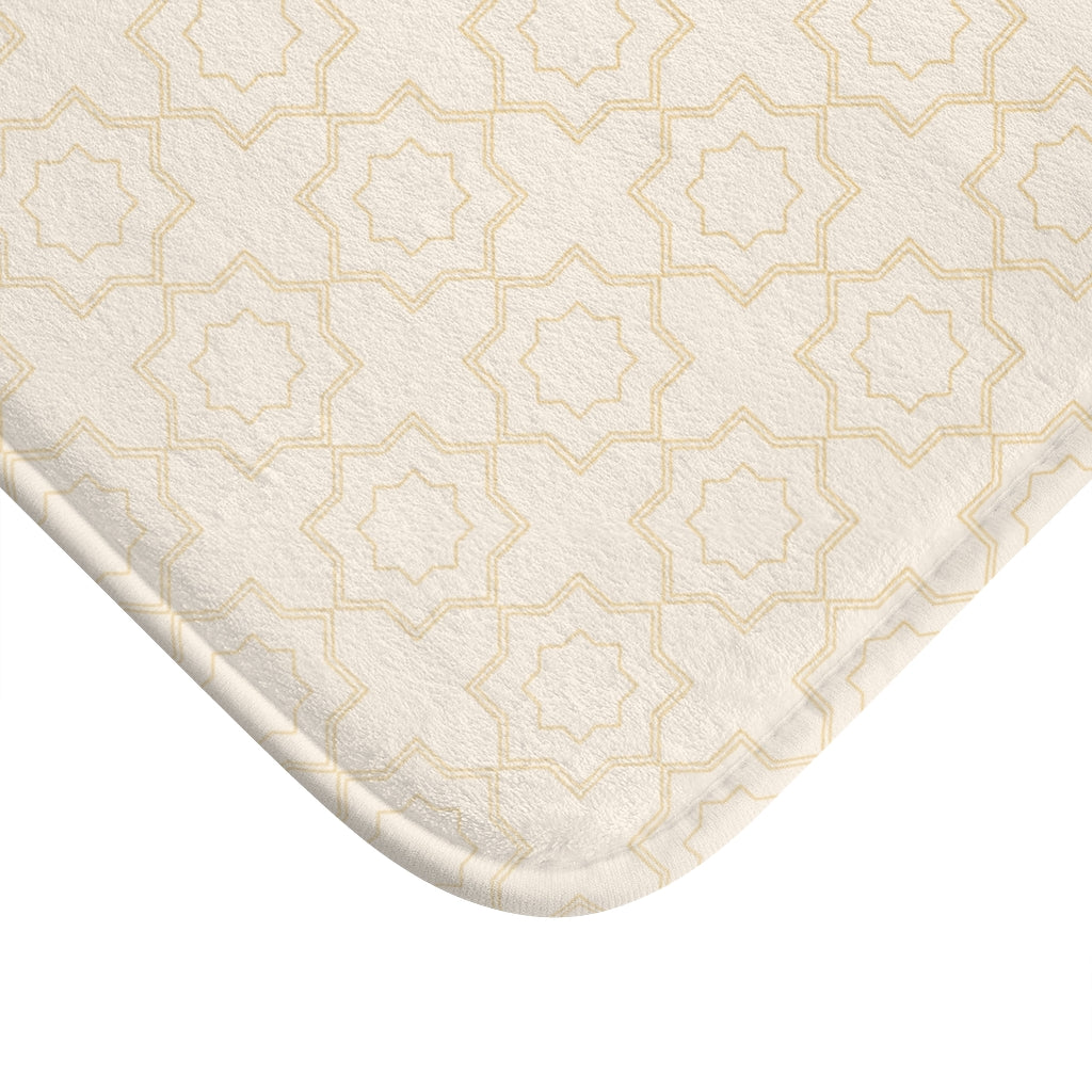 Bria Katherine Decorative Cream Bath Mat