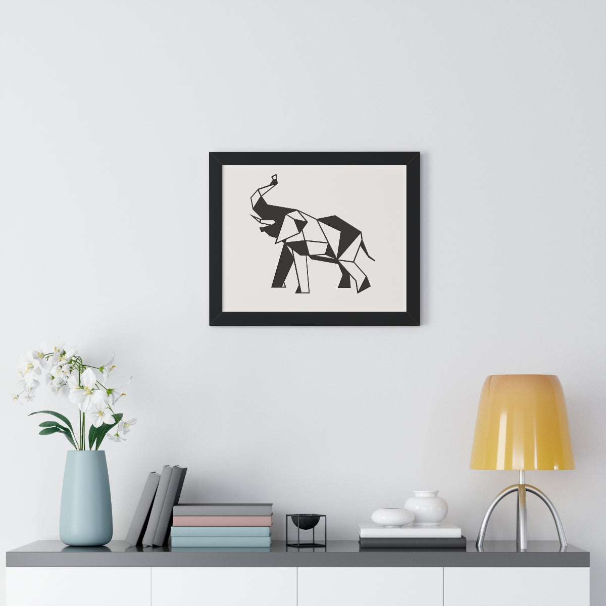 Bria Katherine Framed Horizontal Elephant Poster