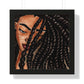 Black Woman with Braids AI Generated Art