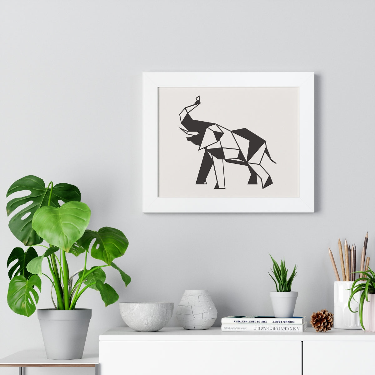Bria Katherine Framed Horizontal Elephant Poster