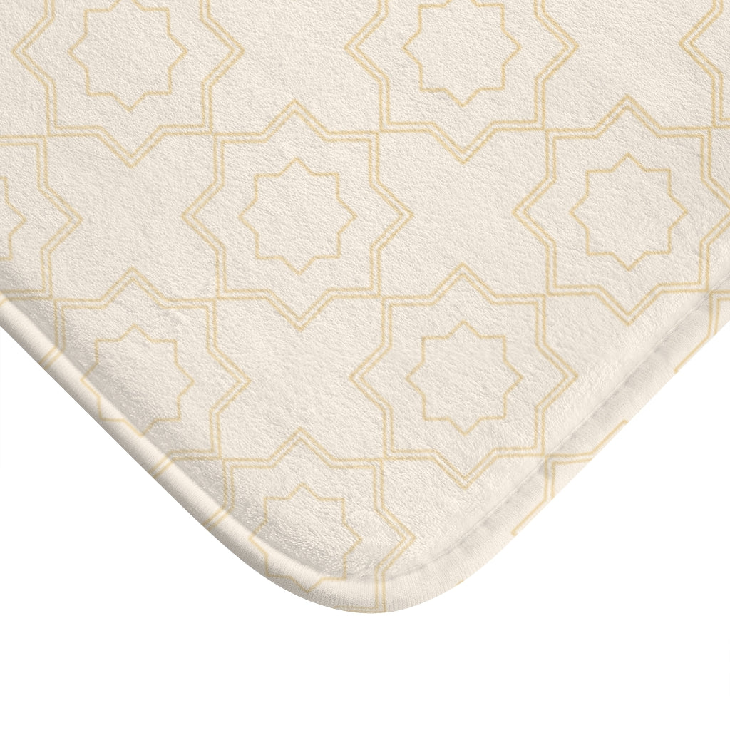 Bria Katherine Decorative Cream Bath Mat