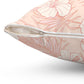 Bria Katherine Pink Floral Print Square Pillow