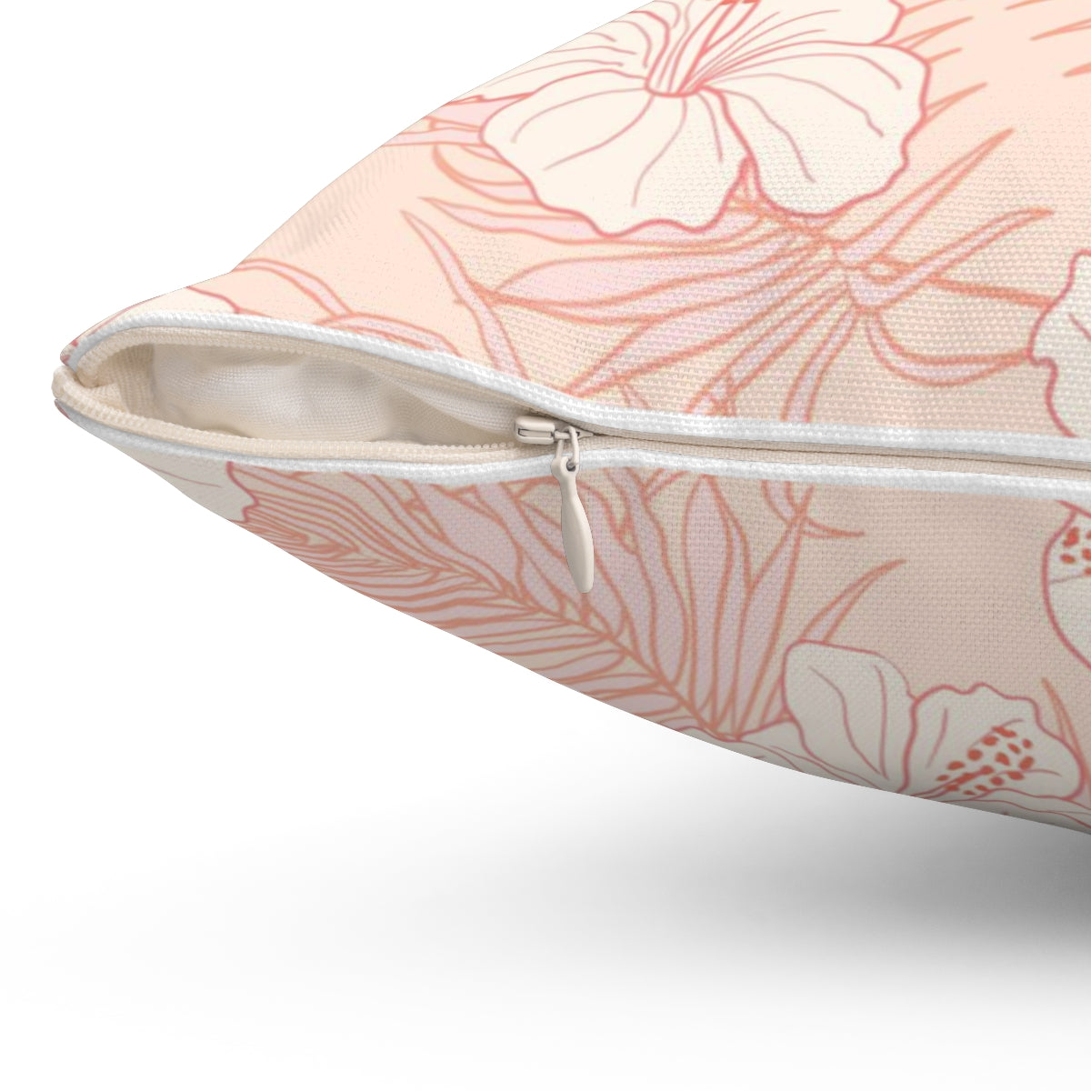Bria Katherine Pink Floral Print Square Pillow