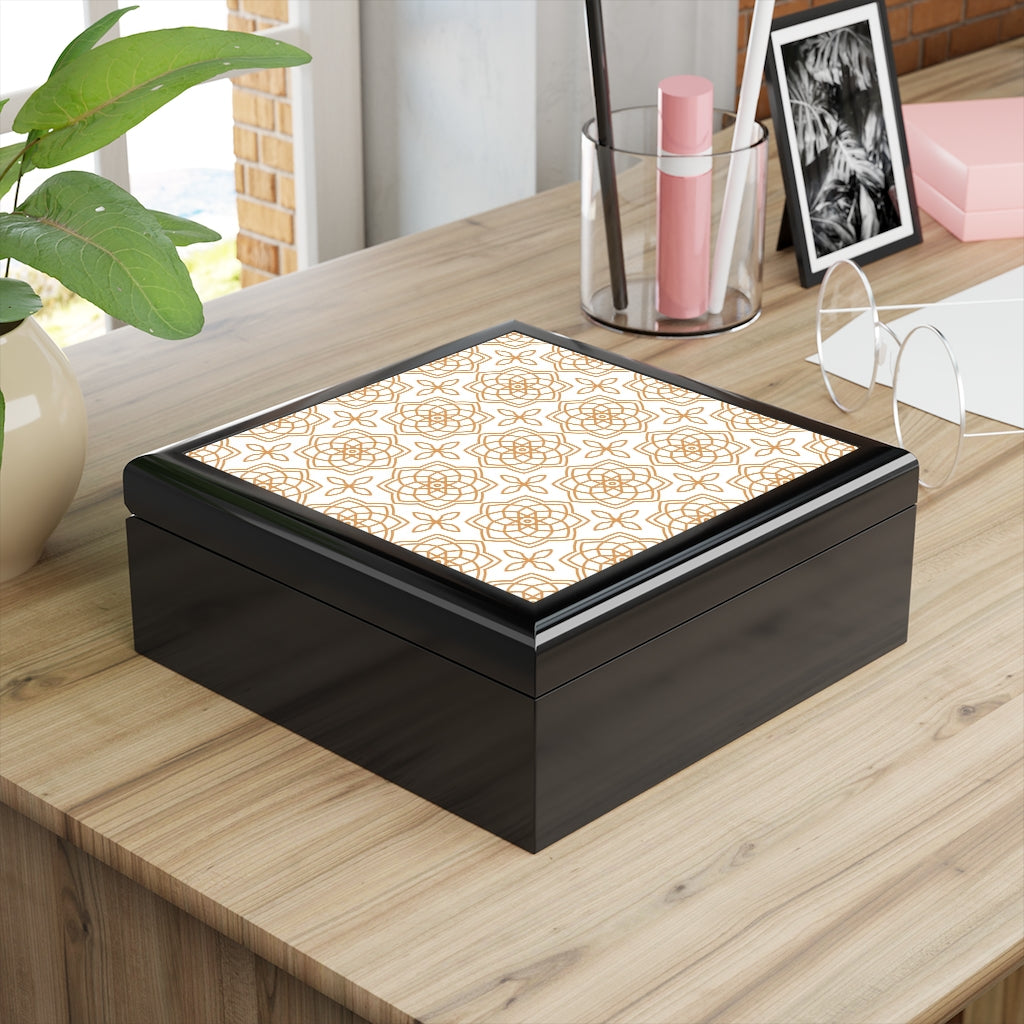 Bria Katherine Decorative Box, Moroccan Tile Insert