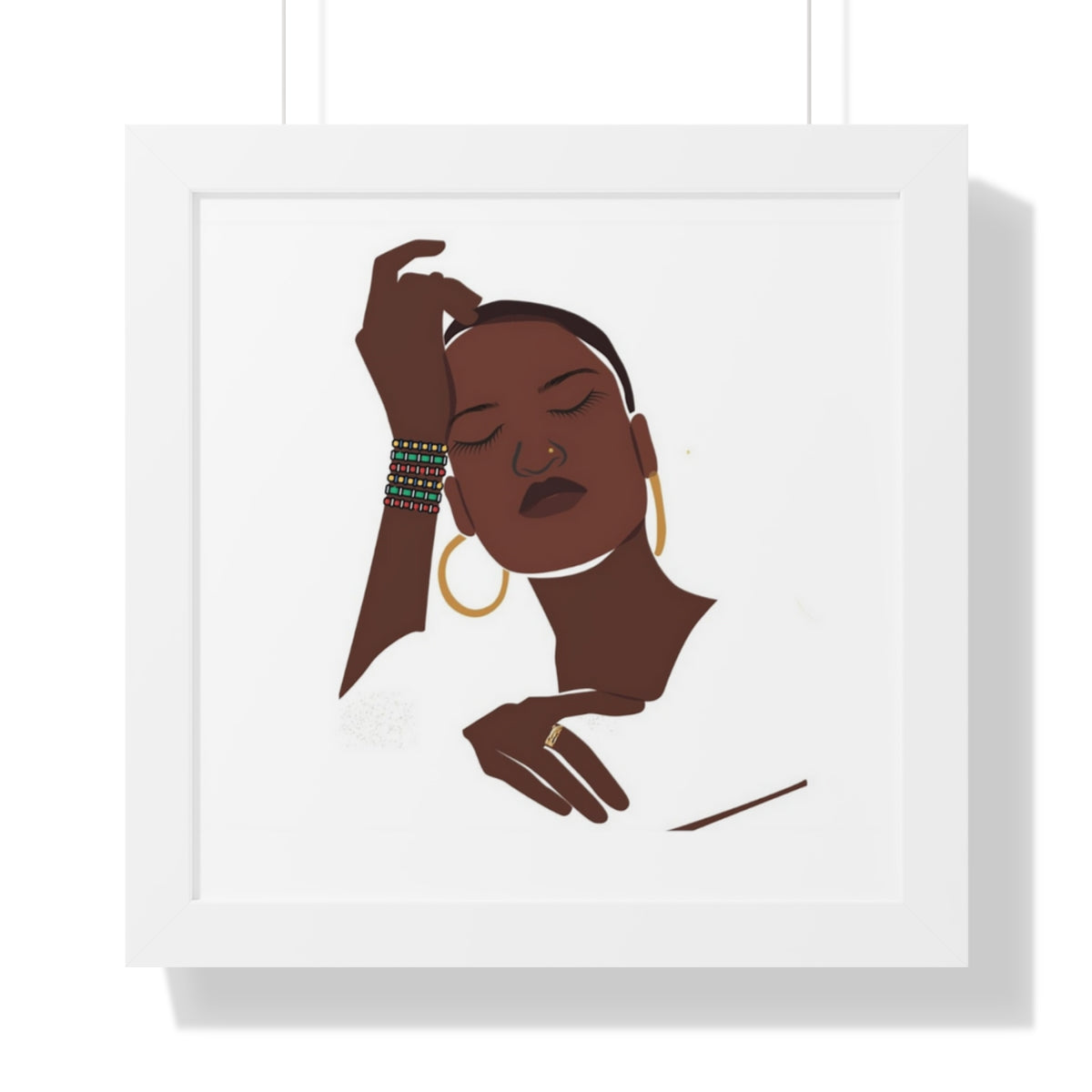 Bria Katherine Black Woman Print Framed Horizontal Poster