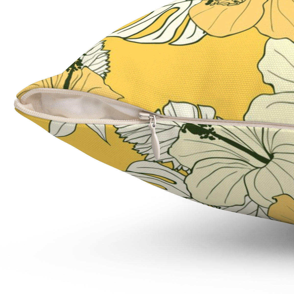 Bria Katherine Yellow Floral Square Pillow