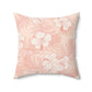 Bria Katherine Pink Floral Print Square Pillow