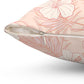 Bria Katherine Pink Floral Print Square Pillow