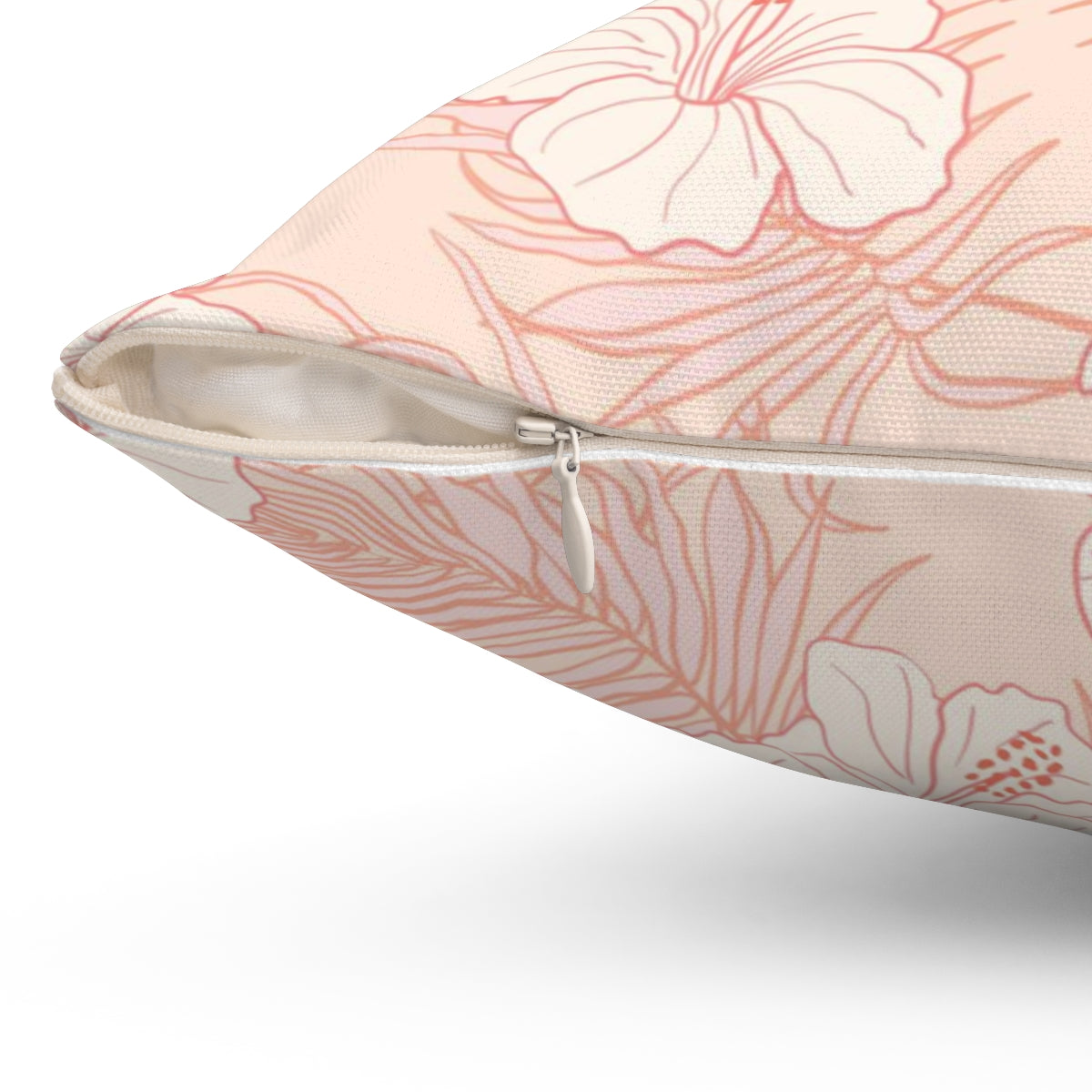Bria Katherine Pink Floral Print Square Pillow