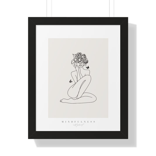 Bria Katherine  Mindfulness Framed Vertical Poster