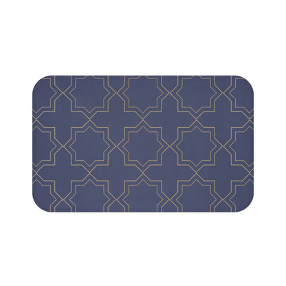 Bria Katherine Decorative Navy Bath Mat