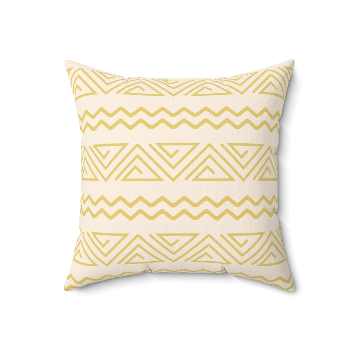Bria Katherine Yellow Spun Polyester Square Pillow