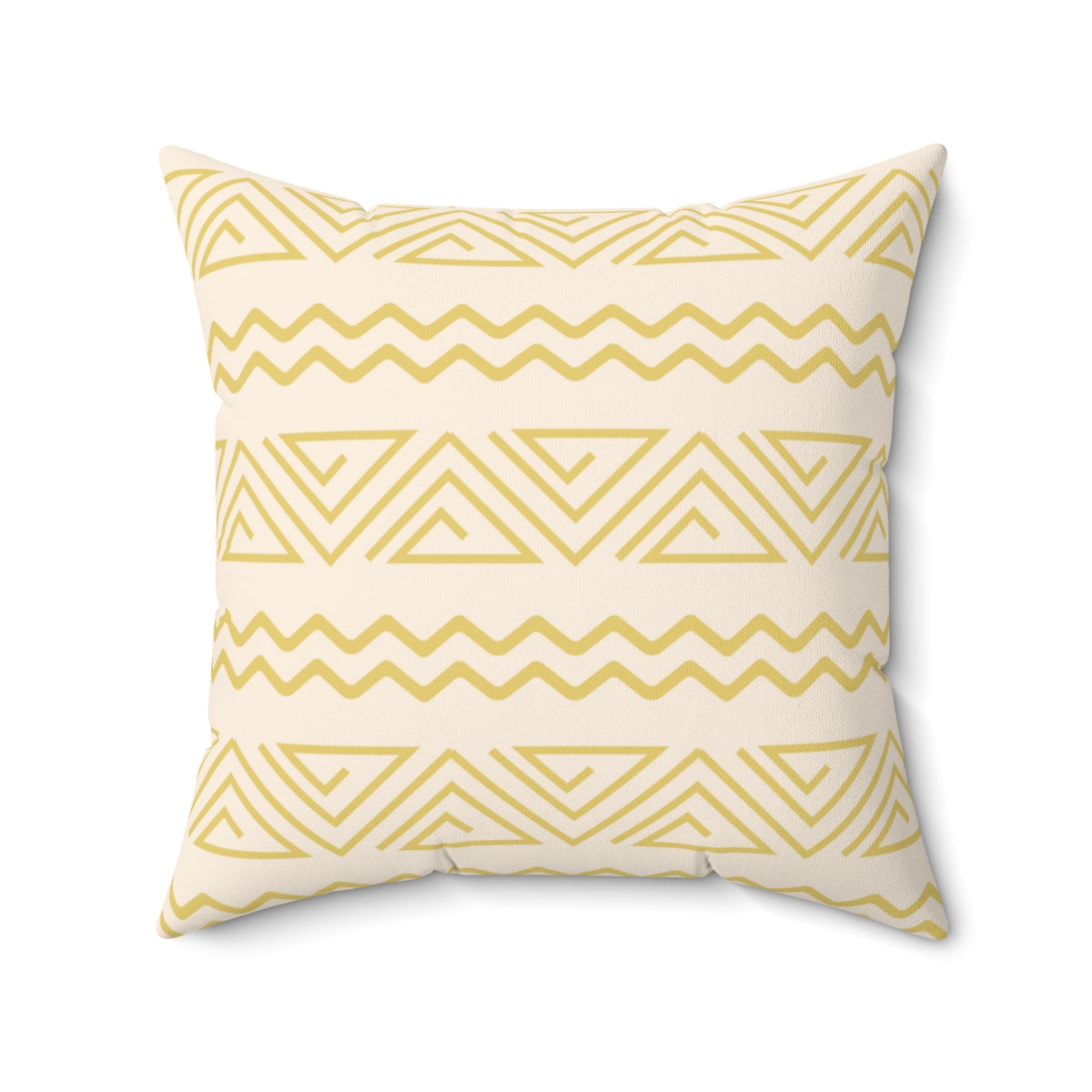 Bria Katherine Yellow Spun Polyester Square Pillow