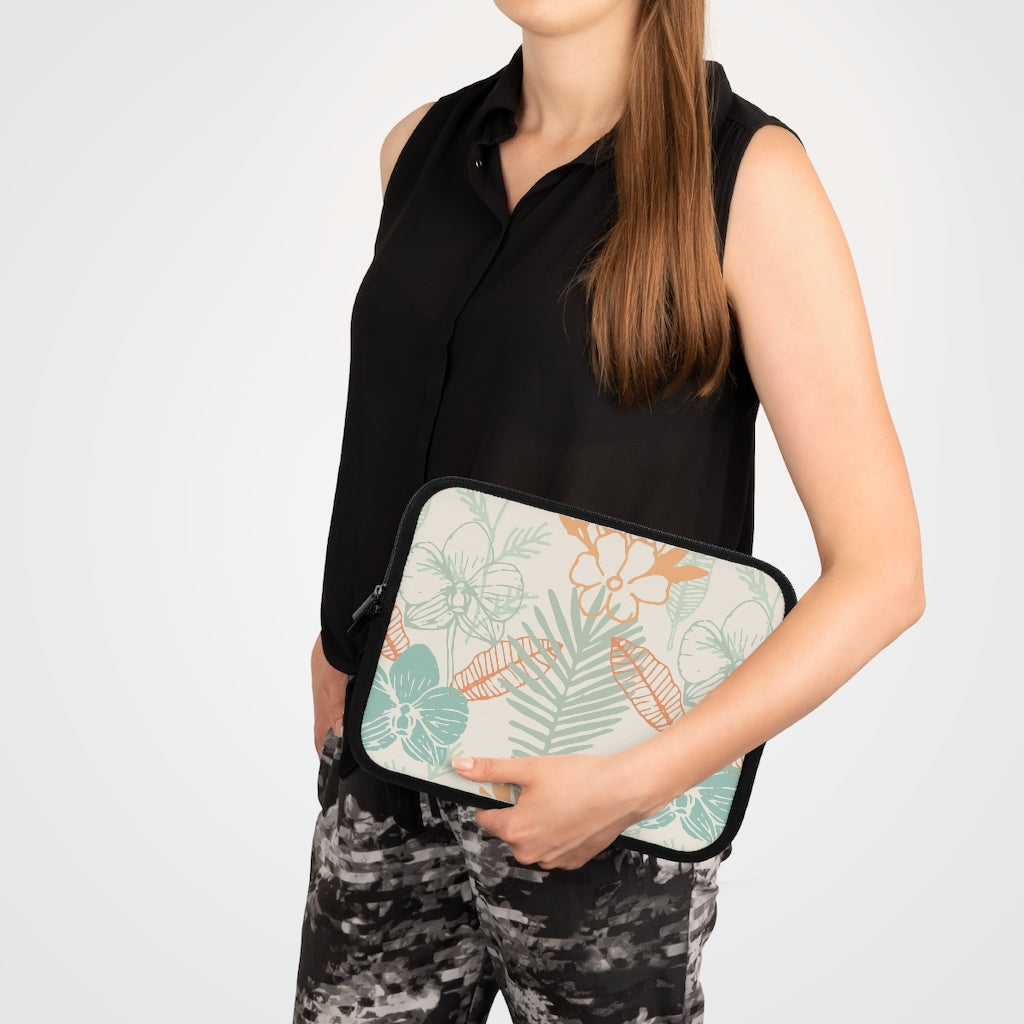 Bria Katherine Tropical Floral Print laptop and Tablet Sleeve