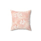 Bria Katherine Pink Floral Print Square Pillow