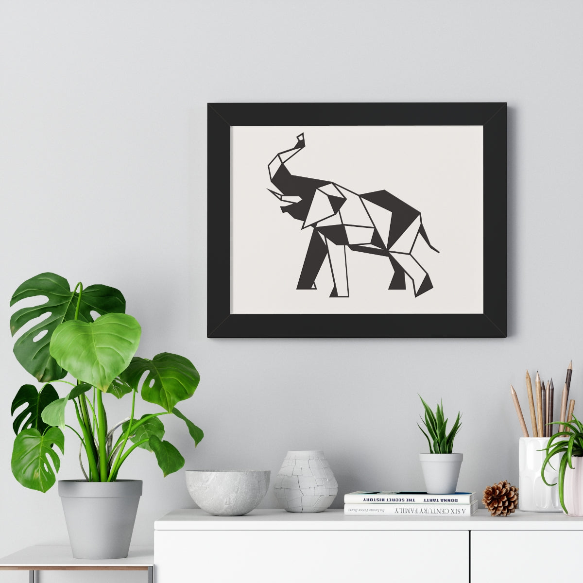 Bria Katherine Framed Horizontal Elephant Poster