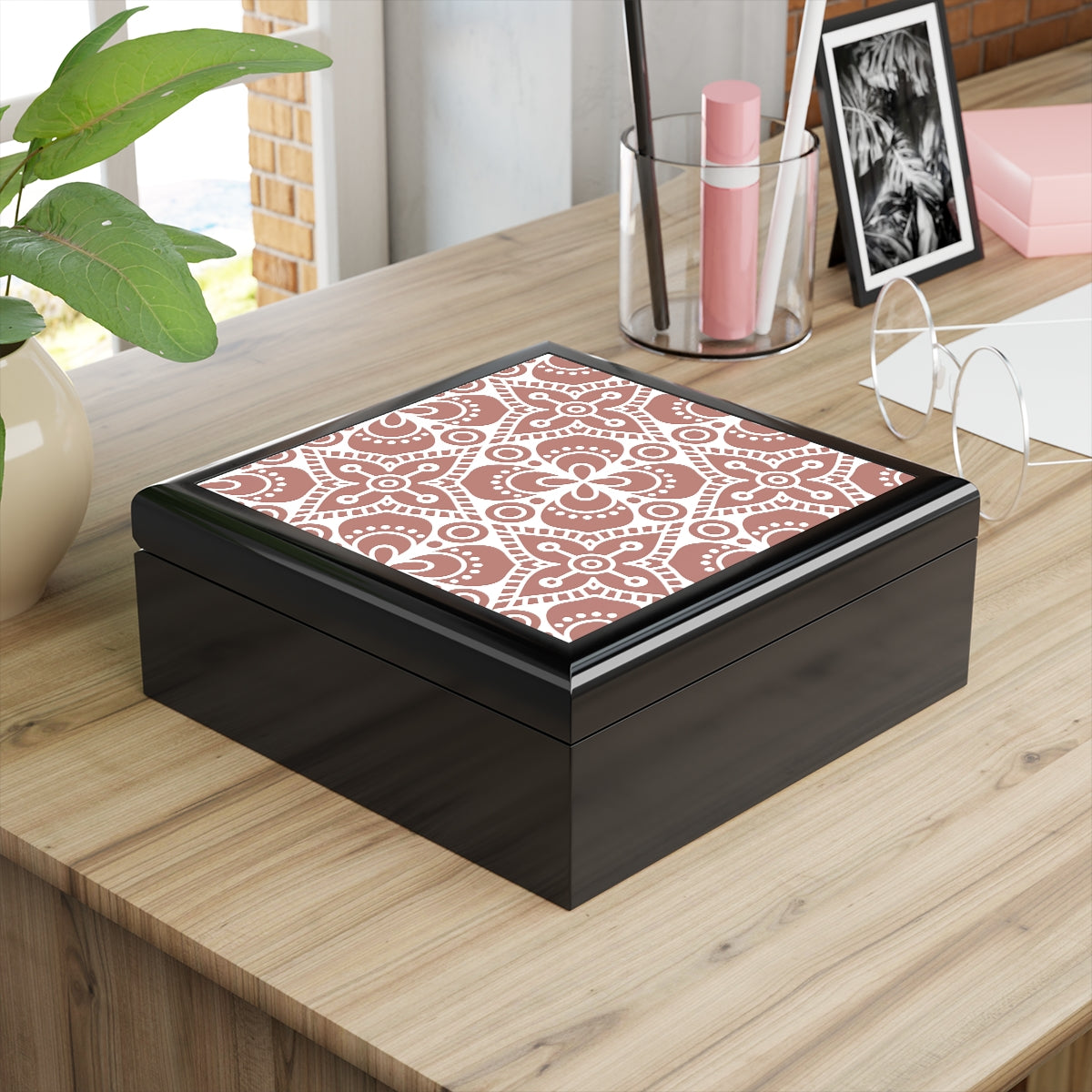 Bria Katherine Decorative Box Mexican Tile Insert