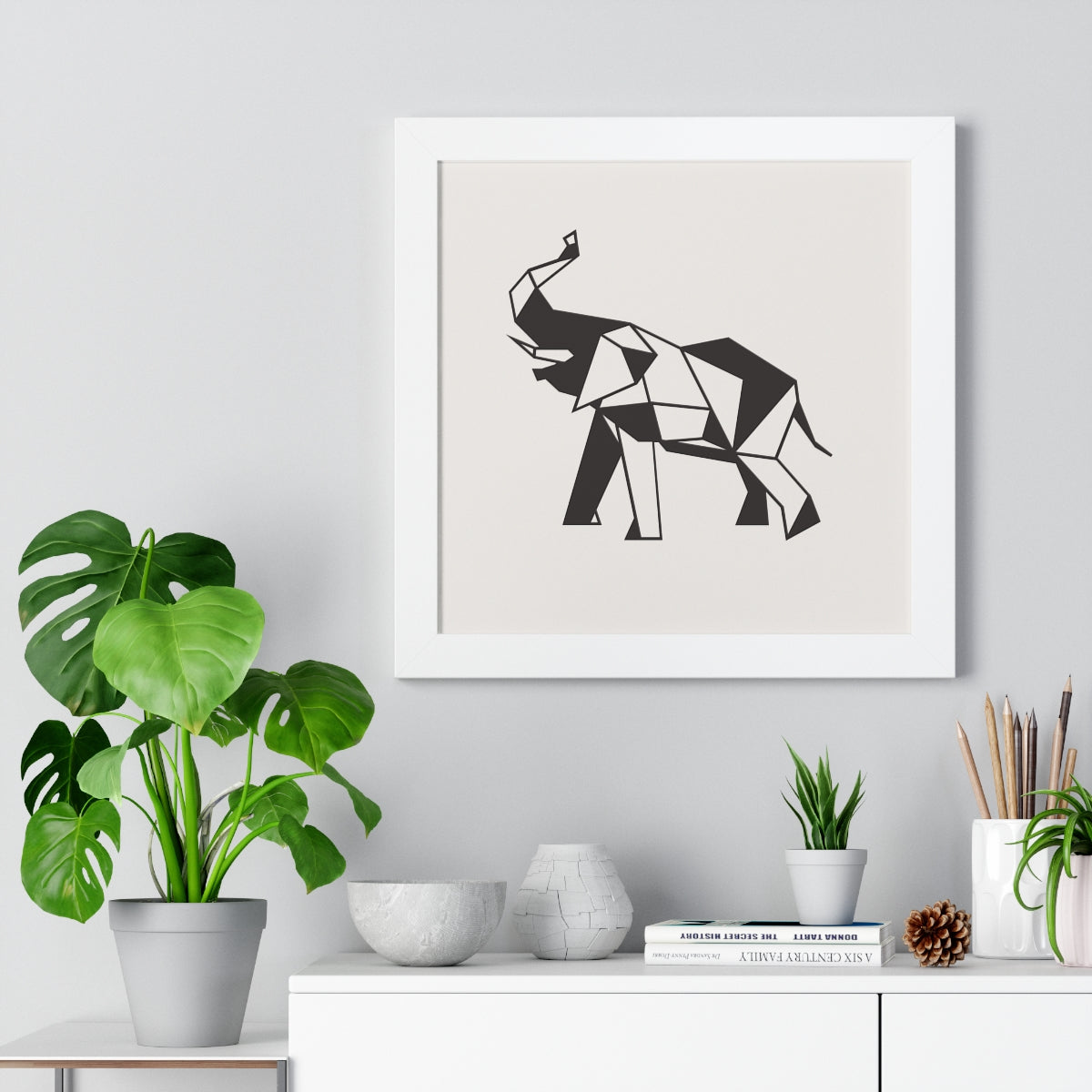 Bria Katherine Framed Horizontal Elephant Poster