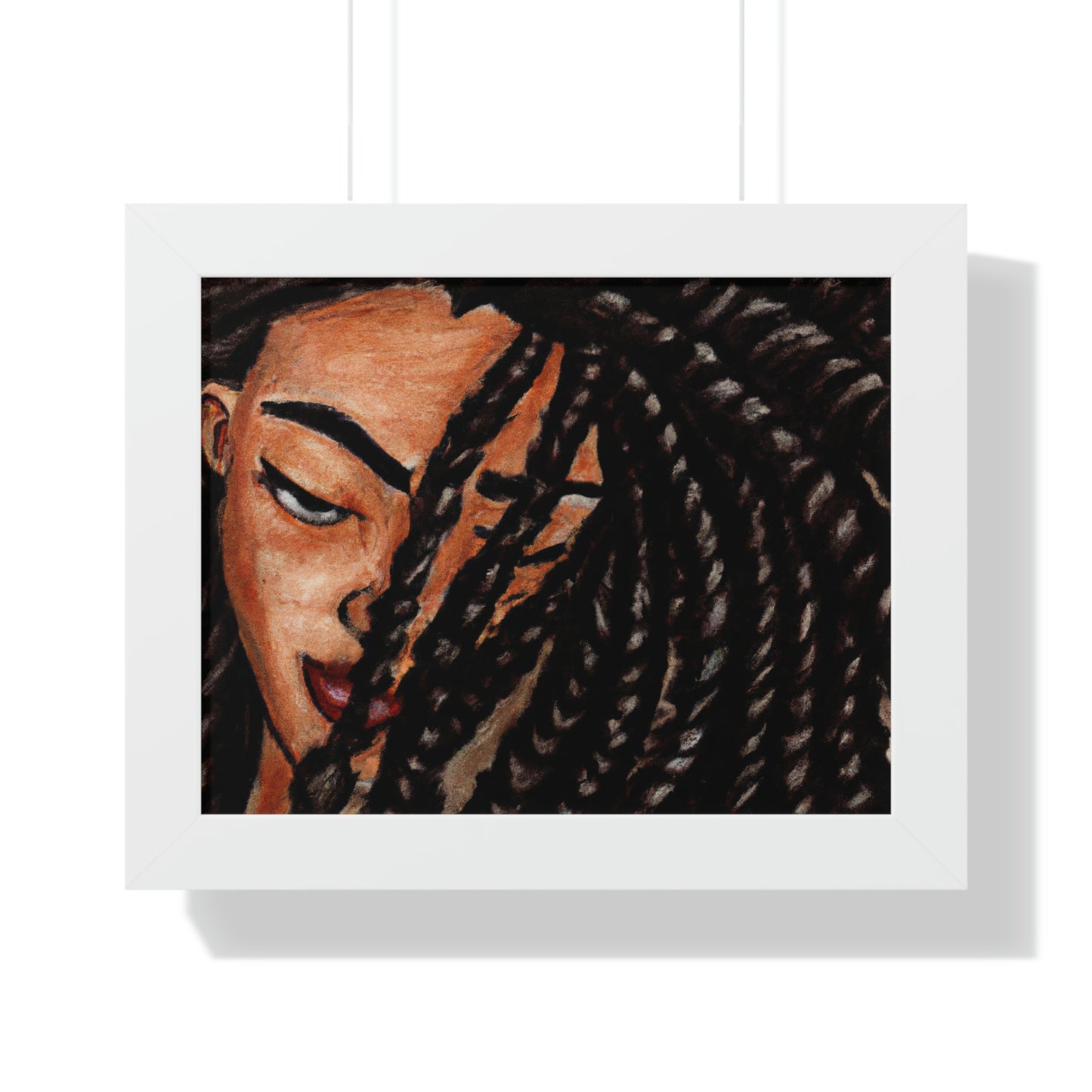 Black Woman with Braids AI Generated Art