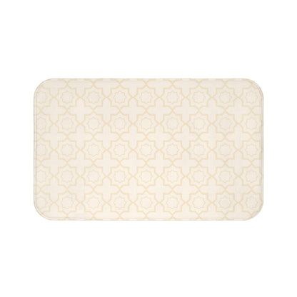 Bria Katherine Decorative Cream Bath Mat