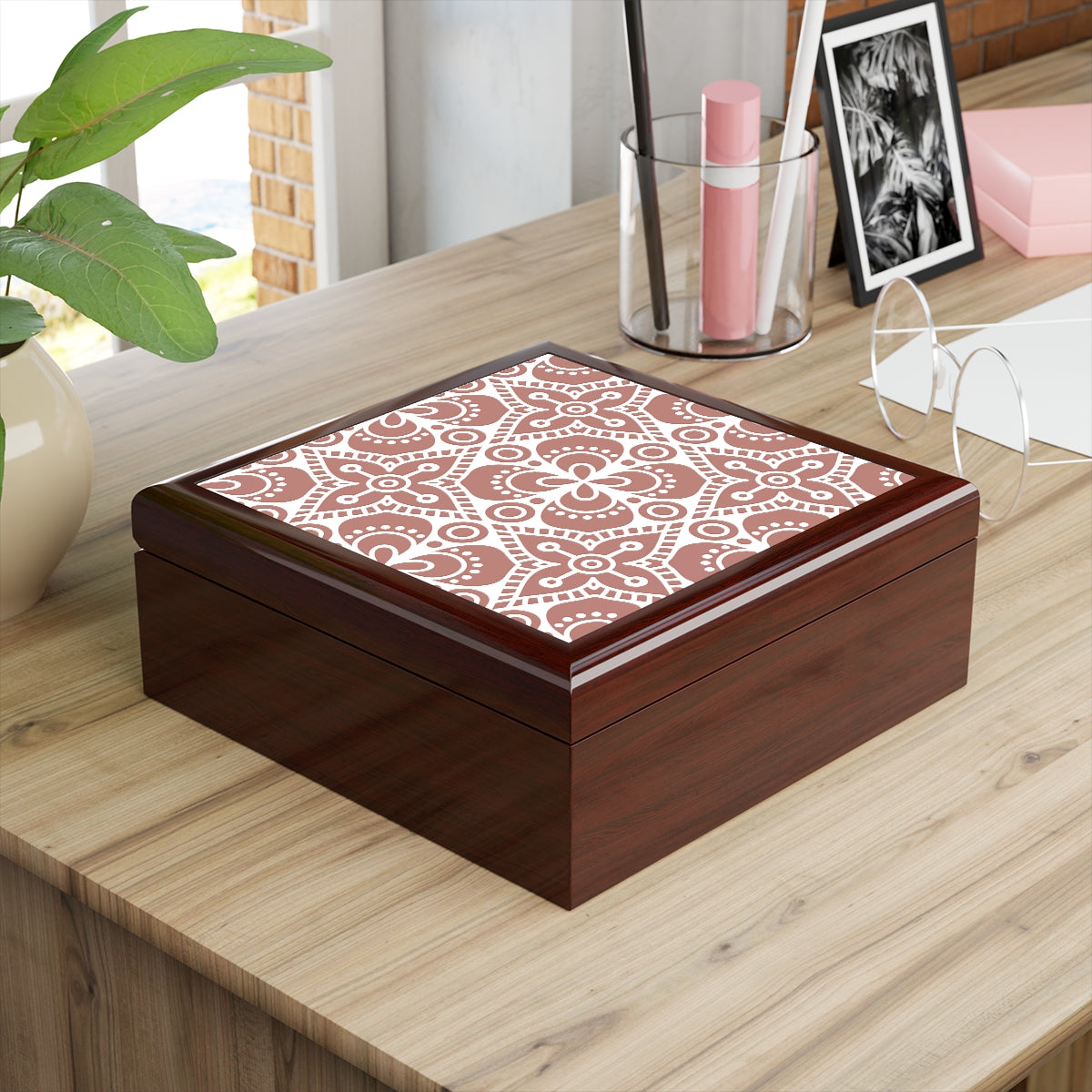 Bria Katherine Decorative Box Mexican Tile Insert