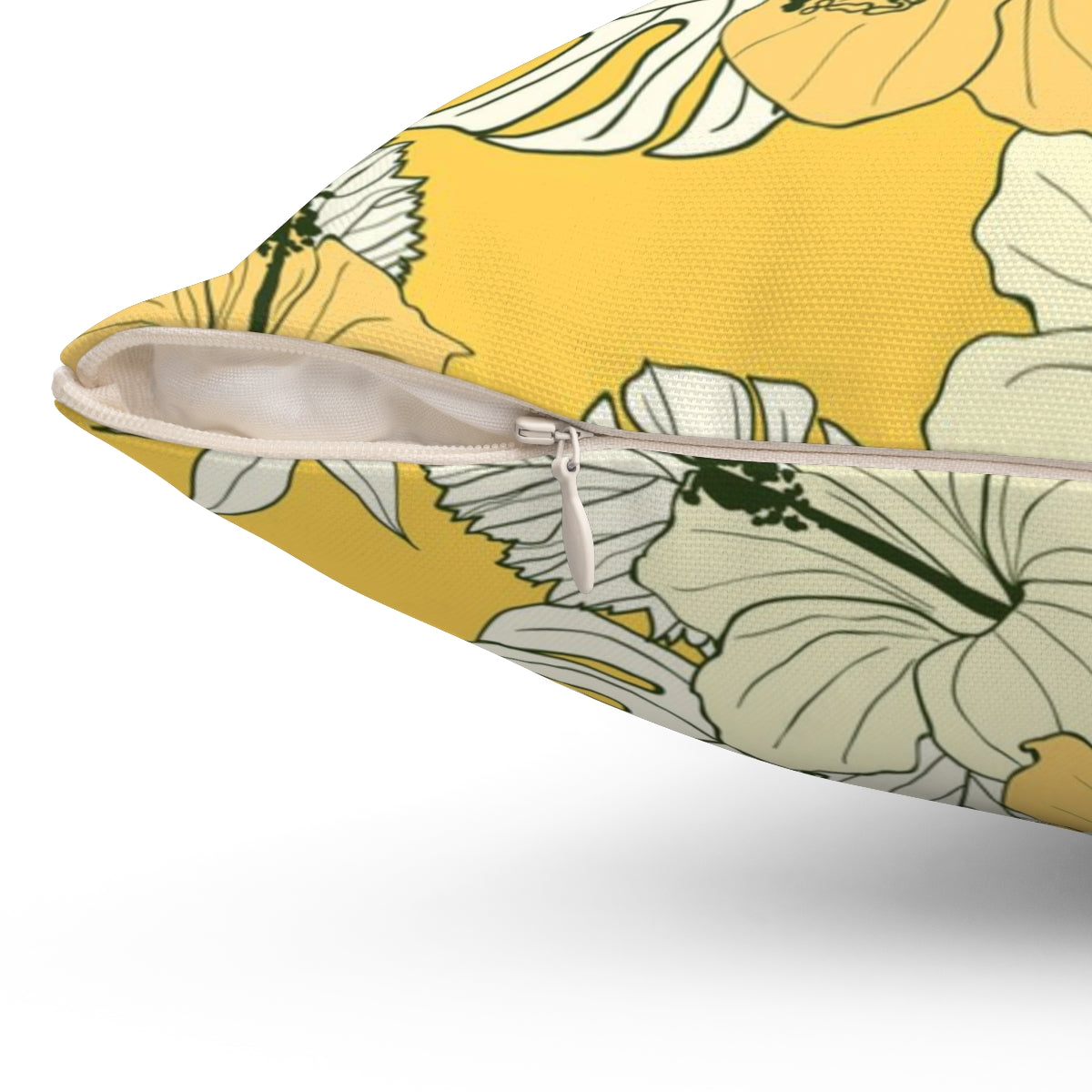 Bria Katherine Yellow Floral Square Pillow
