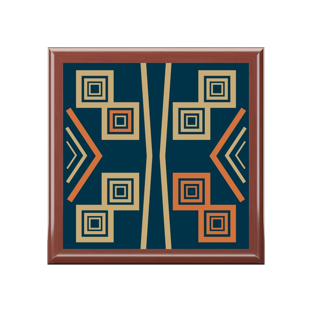 Bria Katherine Decorative Box, Tribal Tile Insert