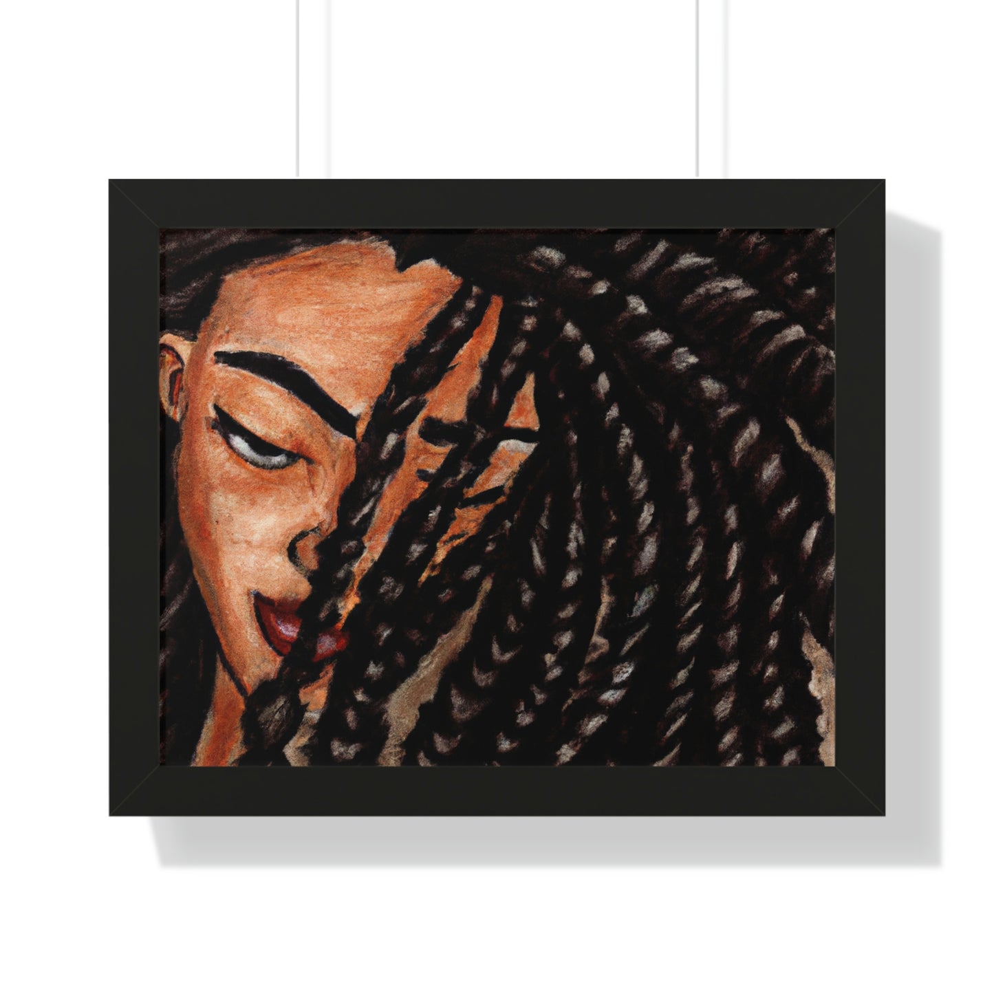 Black Woman with Braids AI Generated Art