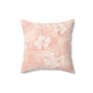Bria Katherine Pink Floral Print Square Pillow