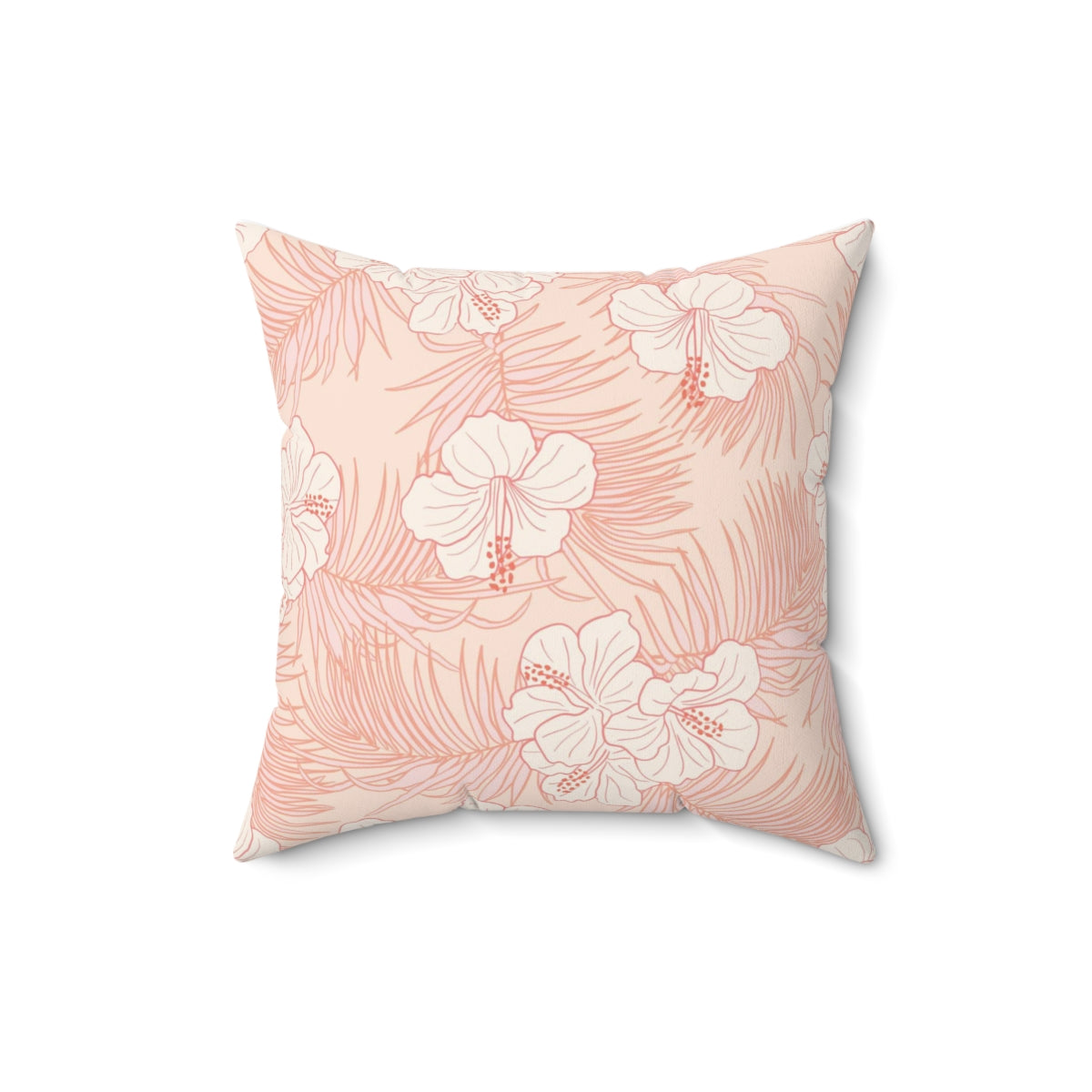 Bria Katherine Pink Floral Print Square Pillow