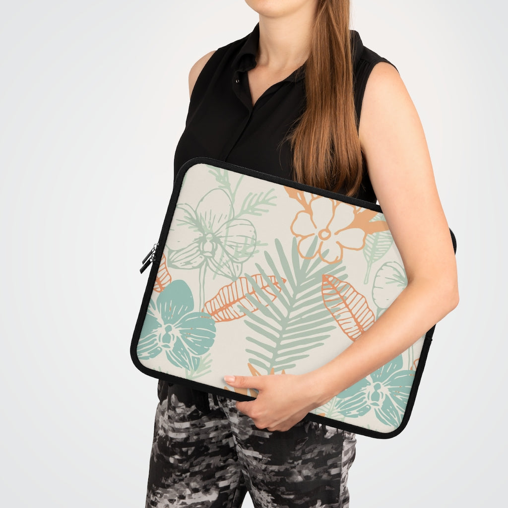 Bria Katherine Tropical Floral Print laptop and Tablet Sleeve