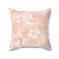 Bria Katherine Pink Floral Print Square Pillow
