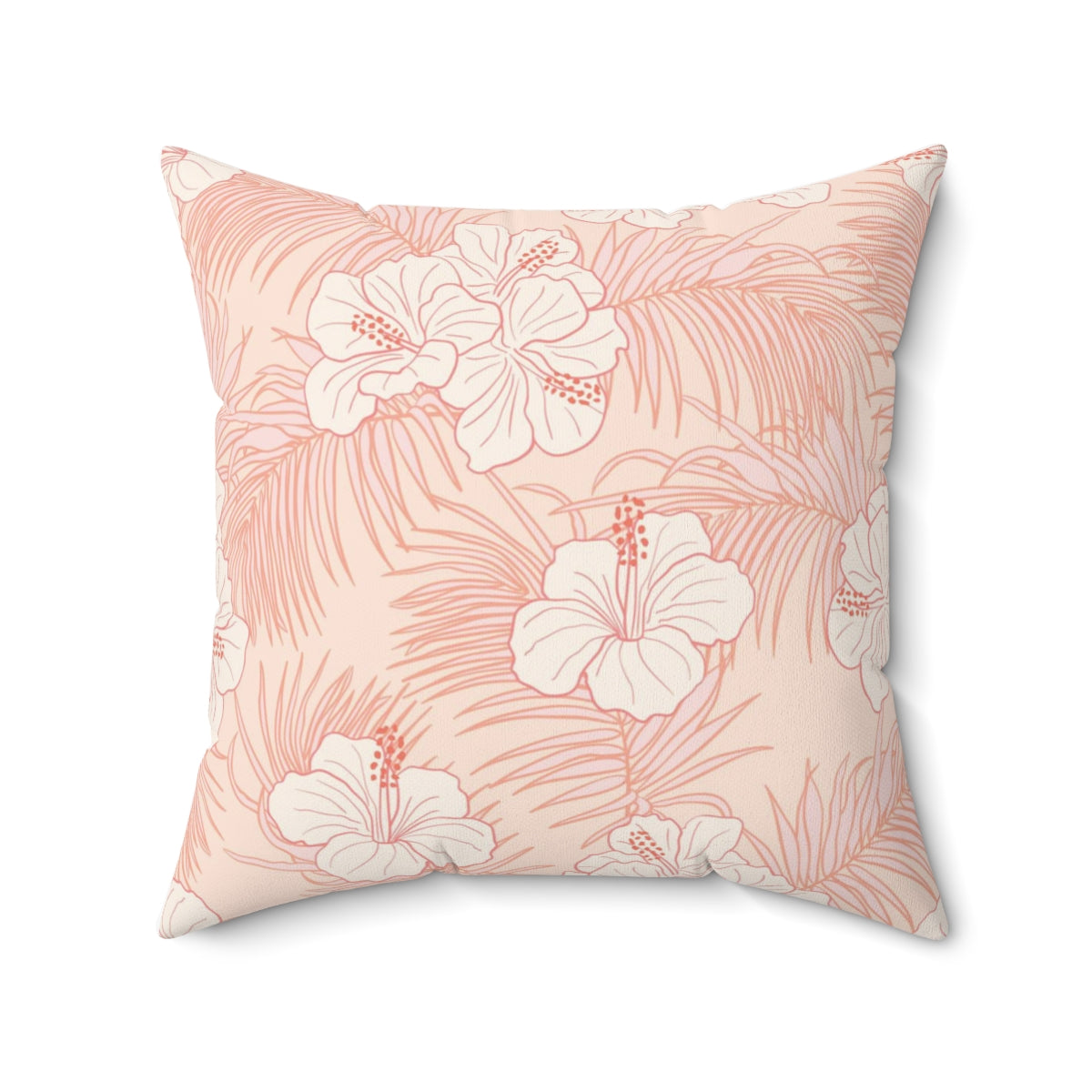 Bria Katherine Pink Floral Print Square Pillow