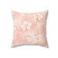 Bria Katherine Pink Floral Print Square Pillow