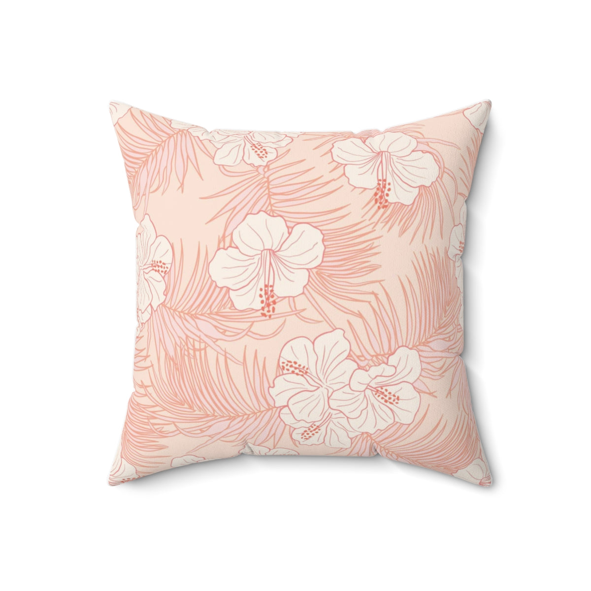 Bria Katherine Pink Floral Print Square Pillow