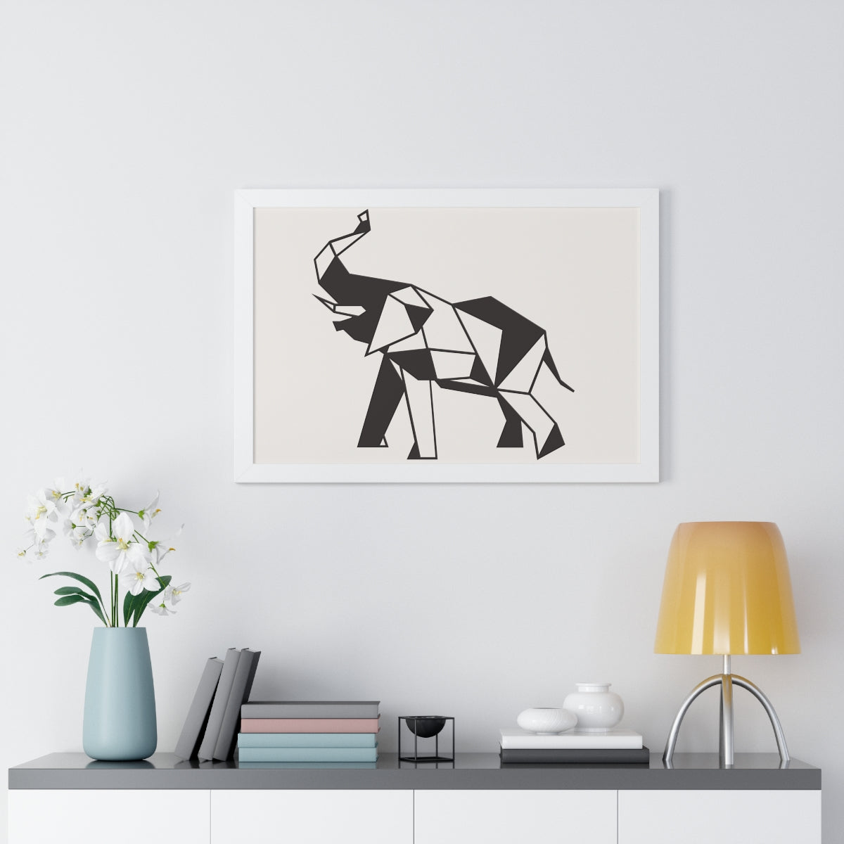 Bria Katherine Framed Horizontal Elephant Poster