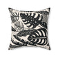 Bria Katherine Decorative Black & Tan Leaf Print Pillow
