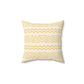 Bria Katherine Yellow Spun Polyester Square Pillow