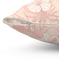 Bria Katherine Pink Floral Print Square Pillow