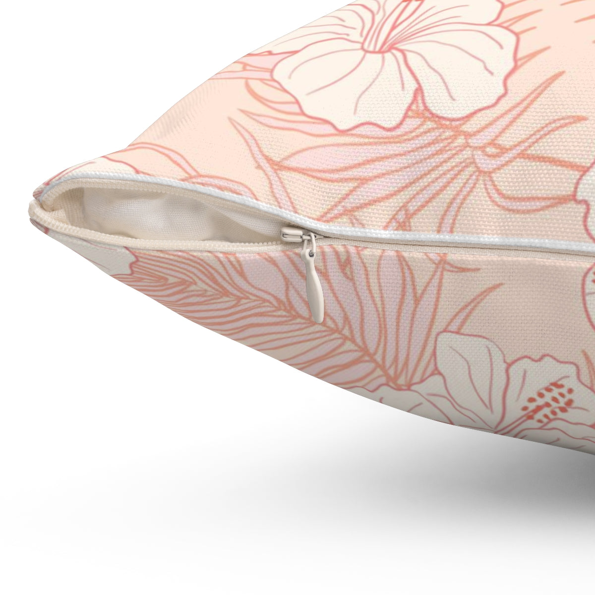 Bria Katherine Pink Floral Print Square Pillow
