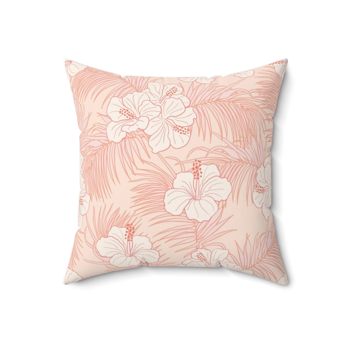 Bria Katherine Pink Floral Print Square Pillow
