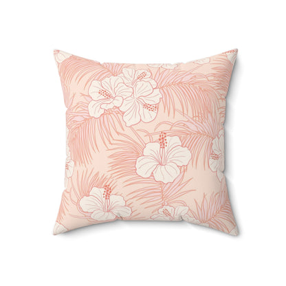 Bria Katherine Pink Floral Print Square Pillow
